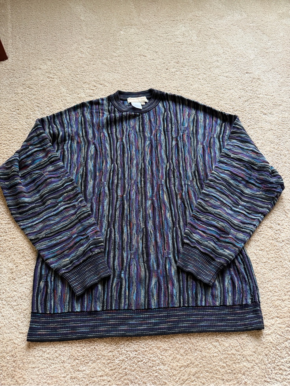 90’s Norm Thompson 3D Textured Coogi-style